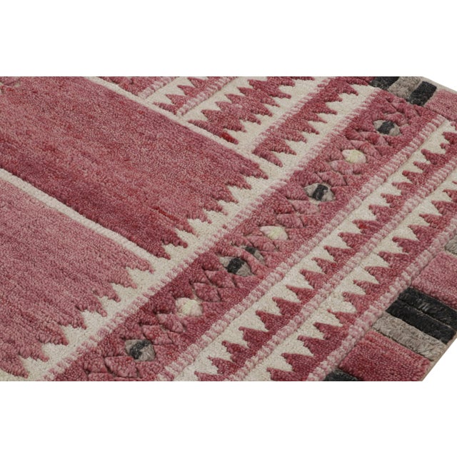 Not Yet Made - Made To Order Rug & Kilim’s Scandinavian Style Rug with Pink Geometric Patterns - 5x8 For Sale - Image 5 of 7