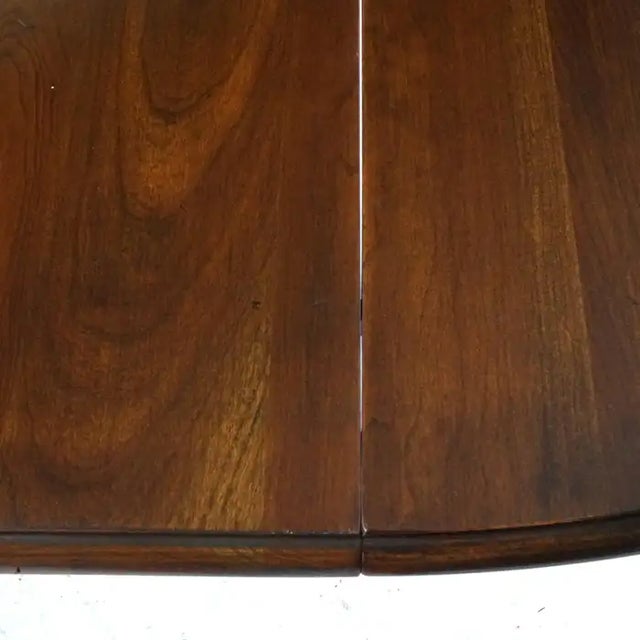 Late 20th Century Harden Furniture Attributed Solid Cherry Queen Anne 42" X 42" Round Dining Table Extending to 74" - Late 20th Century For Sale - Image 5 of 10