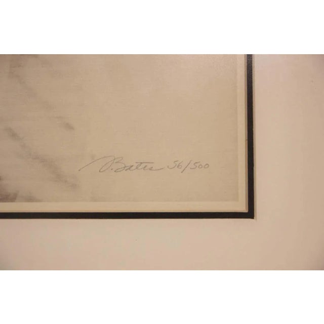 Al Bates Naturalistic Gray Toned Landscape Lithograph of La Grange Chicken Ranch in Texas 1970s For Sale - Image 9 of 12