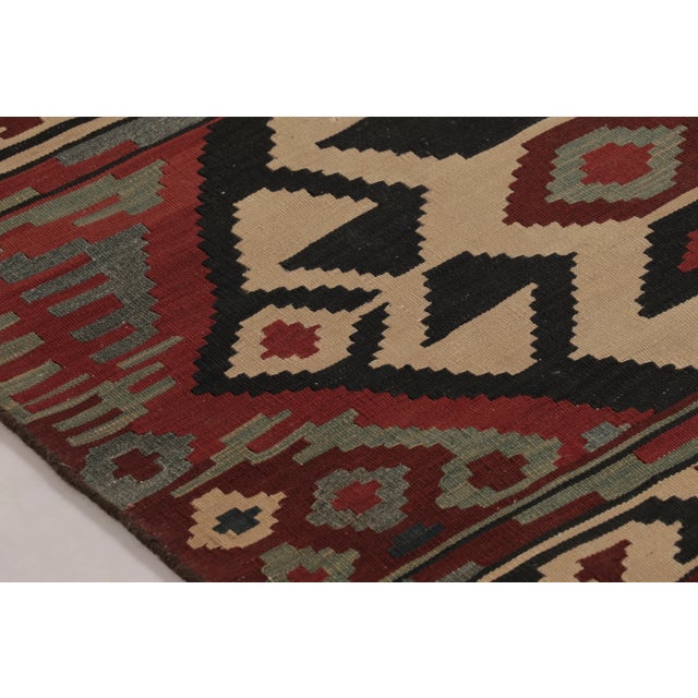 Tribal Vintage Afghan Runner Kilim with Polychromatic Tribal Medallions - Rug & Kilim For Sale - Image 3 of 9