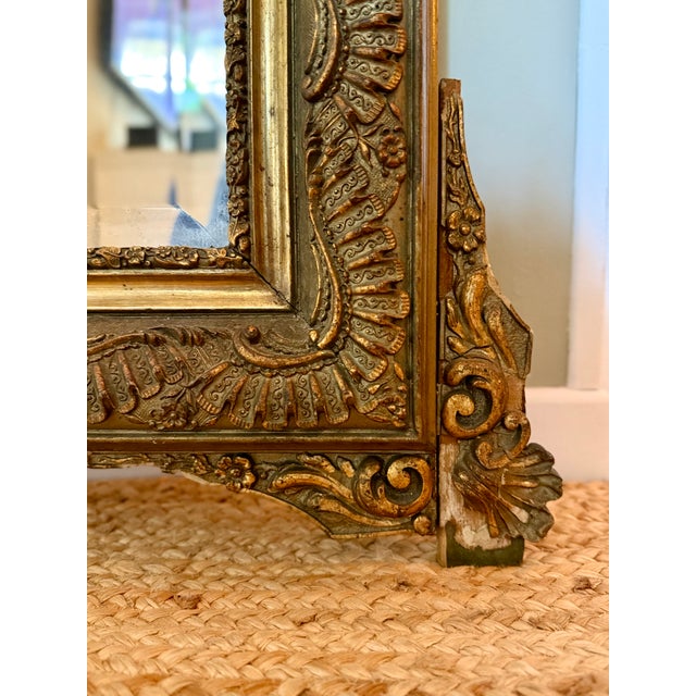 Large Antique French Gilded Mirror with Rococo Detailing For Sale - Image 9 of 18