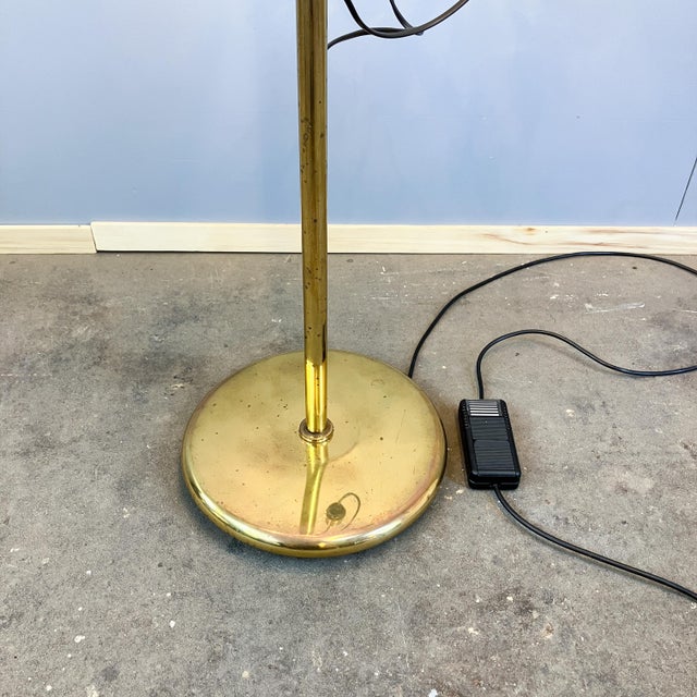 Black Space Age Brass Cascade Floor Lamp from Star-Leuchten, 1970s For Sale - Image 8 of 12