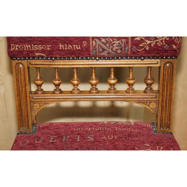 Wood Antique French Walnut Dining Chairs with Frog, Snail, Lizard and Tortoise, 1900, Set of 6 For Sale - Image 7 of 18