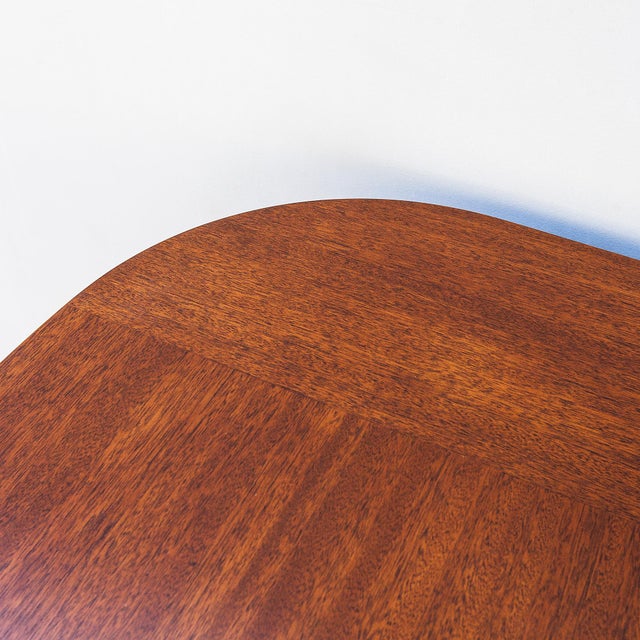 Restored 1950s Mahogany Dining Table With Two Leaves Attributed to Brown Saltman For Sale - Image 9 of 15