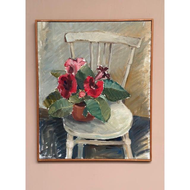 Aina Engström, Gloxinian, 1973, Oil on Canvas, Framed For Sale - Image 12 of 18
