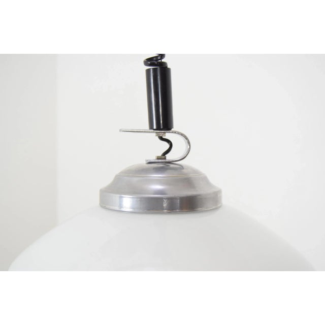 White Vintage Adjustable Pendant, 1970s For Sale - Image 8 of 9