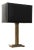 Brass Table Lamp with Black Rectangular Shade from Deknudt, Belgium, 1970s For Sale