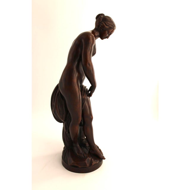 Antique Bronze Sculpture “La Baigneuse” the Bather by Etienne Falconet, 16” For Sale - Image 4 of 10