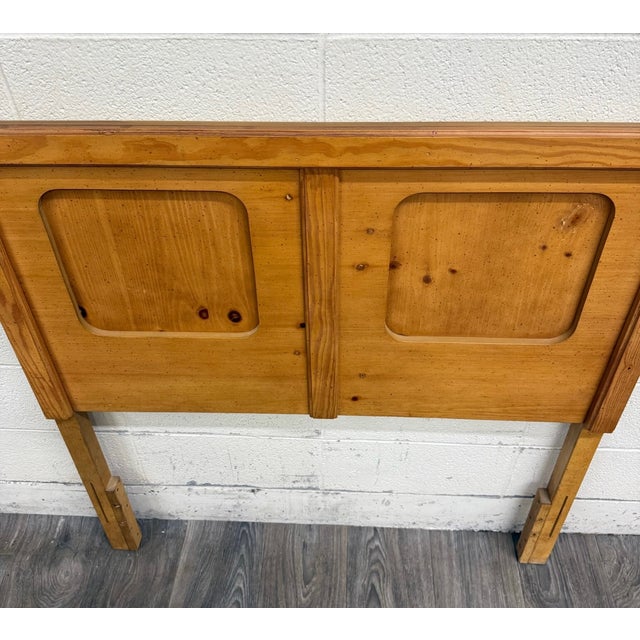 Vintage Full or Queen Size Convertible 1970s Rustic Modern Headboard For Sale In Kansas City - Image 6 of 12