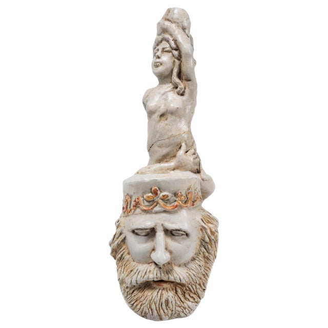 Terracotta Garibaldi's Pipe from Porcellane D'arte Agostinelli For Sale