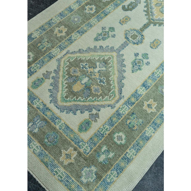 Gray Turkish Oushak Rug 3' x 12'3" #19168 For Sale - Image 8 of 8