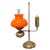 Metal Antique Style Brass Oil Table Lamp, 1970 For Sale - Image 7 of 7