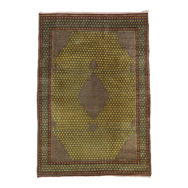 Vintage Persian Tabriz Rug - 07'06 X 10'09 For Sale