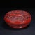 1970s Vintage Chinese Carved Cinnabar Lacquer Round Box With Figural Scene For Sale - Image 5 of 10
