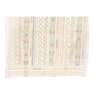 Coastal Cool Hand-Stitched Cotton Kantha Bedcover