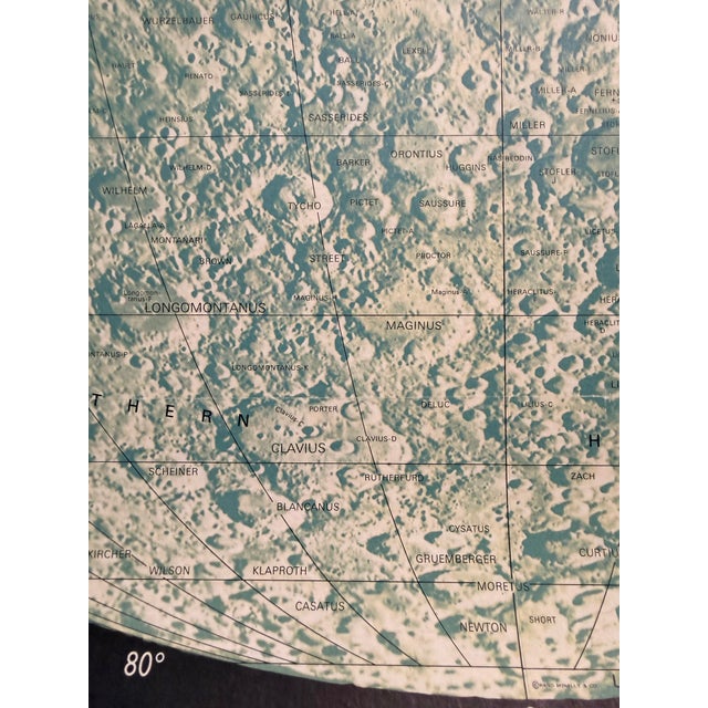 American 1958 Rand McNally Official Map of the Moon - Large Original Map For Sale - Image 3 of 9