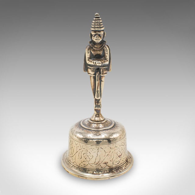 Victorian Antique Maid's Calling Bell, Indian, Bronze, Hanuman Deity, Ghanta, Victorian For Sale - Image 3 of 10