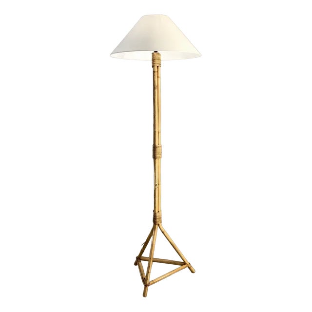 Tripod Lamp in Bamboo by Janine Abraham & Dirk Jan Rol, 1950 For Sale