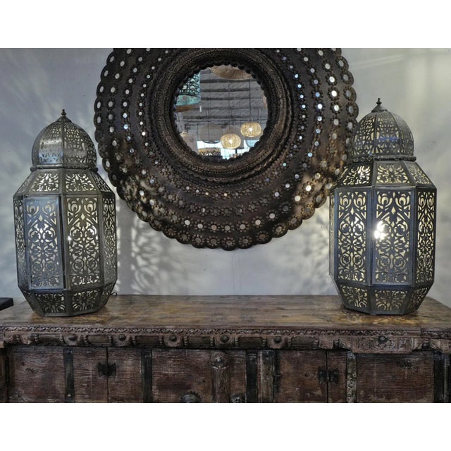 2020s Moorish Tin Table Lantern For Sale - Image 5 of 6