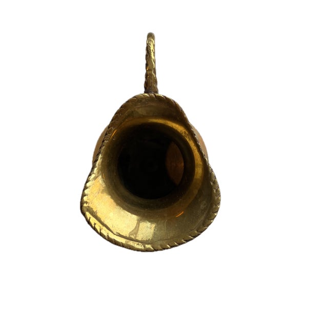 Vintage MCM Hosley International Brass Picture With a Twisted Rope Handle, Handcrafted in India For Sale - Image 9 of 10