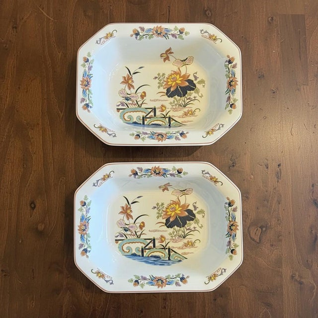 Vintage Wedgwood Lotus Georgetown Vegetable Serving Bowls - Pair For Sale - Image 10 of 11