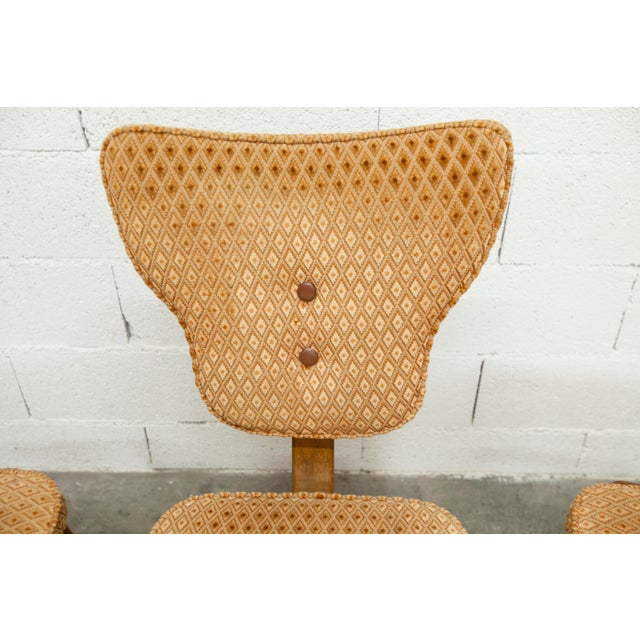 Chairs and Lounge Armchairs attributed to Roger Landault for ABC, 1950s, Set of 6 For Sale - Image 17 of 18