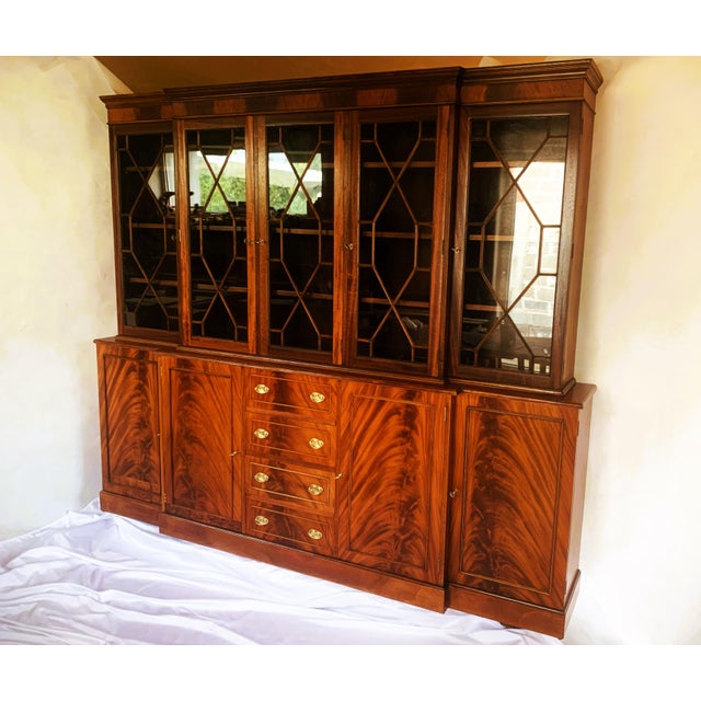 English mahogany library- buffet with drawers 1970s attention ! this is one furniture consisting of two parts. the whole...