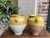 19th Century Pair Antique Provincial French Yellow Glazed Pottery Confit Pot Urn Vase Vessel For Sale - Image 5 of 13