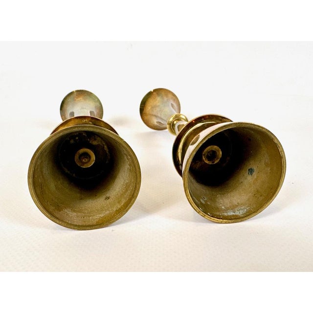 Mid-Century Modern Brass Candlestick attributed to Jens Quistgaard, 1970s, Set of 2 For Sale - Image 6 of 8
