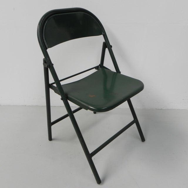 Metal Industrial Steel Du-Al Folding Chairs from Dare Inglis, 1960s, Set of 4 For Sale - Image 7 of 18