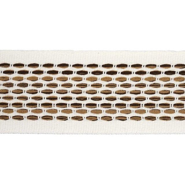 Schumacher Sample - Schumacher Portola Tape Indoor/Outdoor in Neutral For Sale - Image 4 of 4