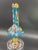 Rare find! Fabulous multi-colored ewer/vase with hand-painted flowers and birds, with gold lined detailing. Beautiful...