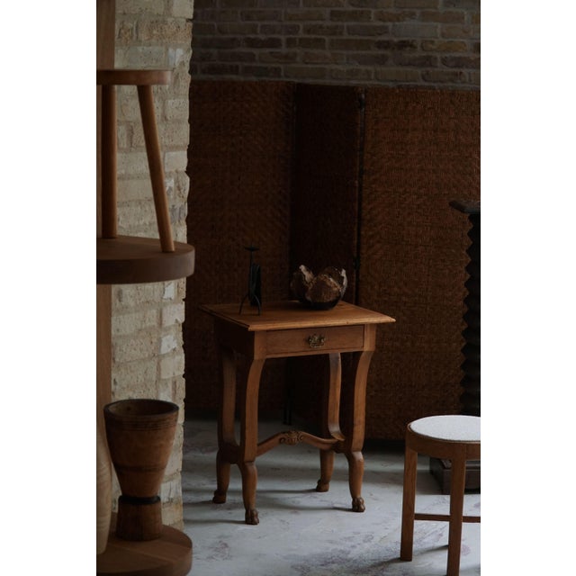Baroque Carved Lion Feets Danish Console Table in Oak, 1890s For Sale - Image 6 of 15