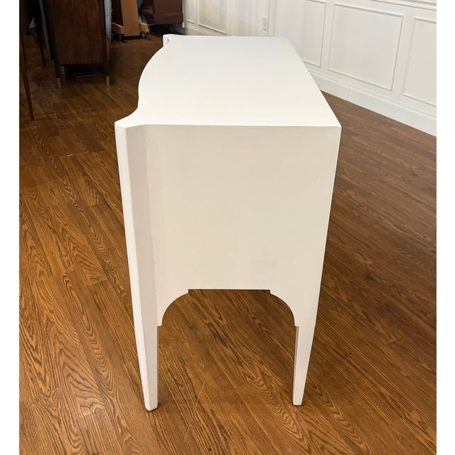 White Serpentine Two Drawer Accent Chest For Sale - Image 9 of 15