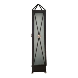 Vintage Global Views Black Iron Lamp For Sale