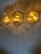 Vintage Hexagonal Facet Cut Glass and Brass Wall or Ceiling Lamps, 1960, Set of 3 For Sale - Image 9 of 16
