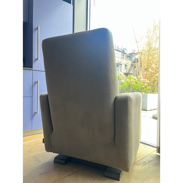 Monte Design Reclining Glider Chair in Charcoal | Modern Lounge / Nursery Chair For Sale - Image 4 of 6