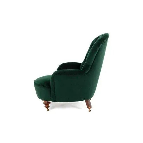 Velvet Armchair from Cornelius V. Smith For Sale - Image 4 of 12