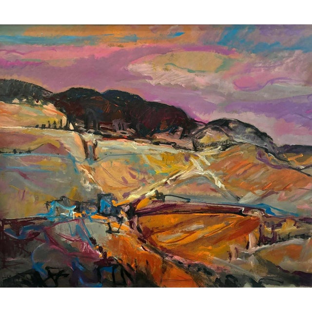 Jean Krillé, Landscape No. 87, Oil on Masonite, 1985 For Sale - Image 10 of 10