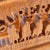 American Vintage Western "Superior Livestock Auction" Texas Cowboys Horses Ranching Silhouette Laser Cut Solid Oak Napkin Holder For Sale - Image 3 of 7