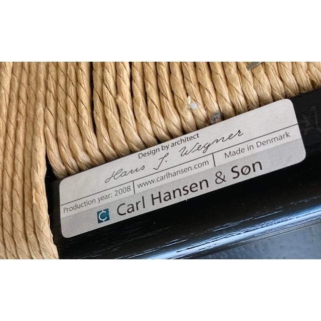2008 Set of 3 Hans Wegner Wishbone Chairs for Carl Hansen and Son For Sale - Image 9 of 11