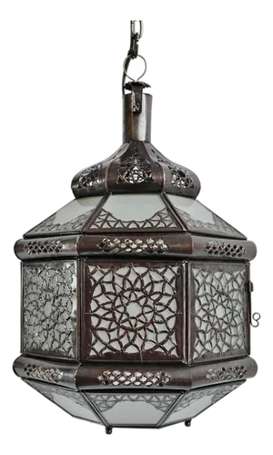 Metal Work Frosted Glass Vintage Pendant Light