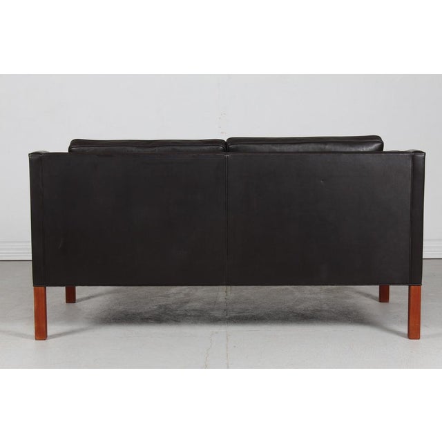 1970s Model 2212 Sofa in Dark Mocha Leather by Børge Mogensen for Fredericia Stolefabrik, 1970s For Sale - Image 5 of 17