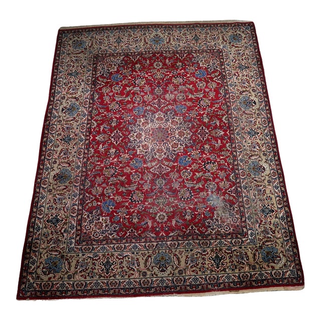 1900s, Antique Persian Tabriz Handmade Rug 10.1' X 13.3' For Sale