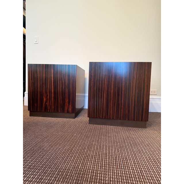 Century Furniture Pair of Banks Cube End Tables For Sale - Image 4 of 4