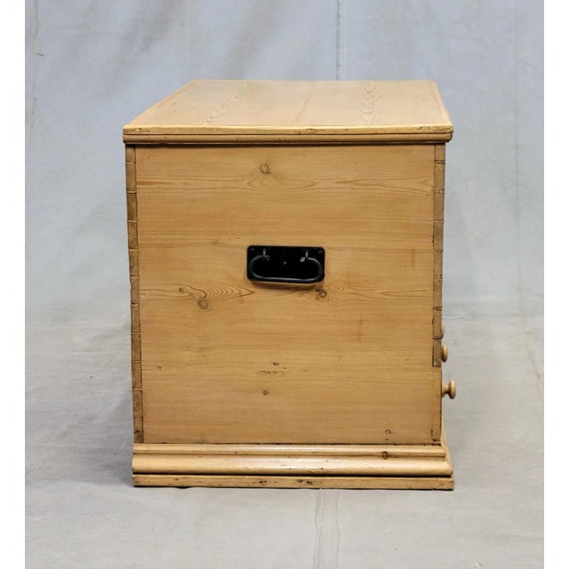 Antique Eastern European Natural Pine Blanket Chest For Sale - Image 12 of 13