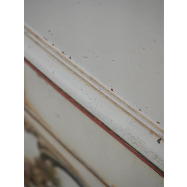 Antique French Carved Mahogany Painted Dresser For Sale - Image 10 of 18