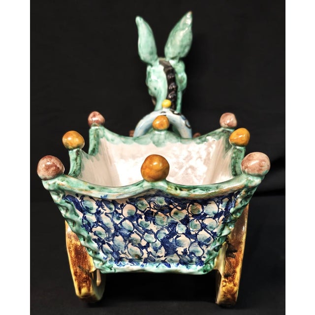 Ceramic Large Vietri Ceramic Donkey from Cassetta, 1960s For Sale - Image 7 of 15