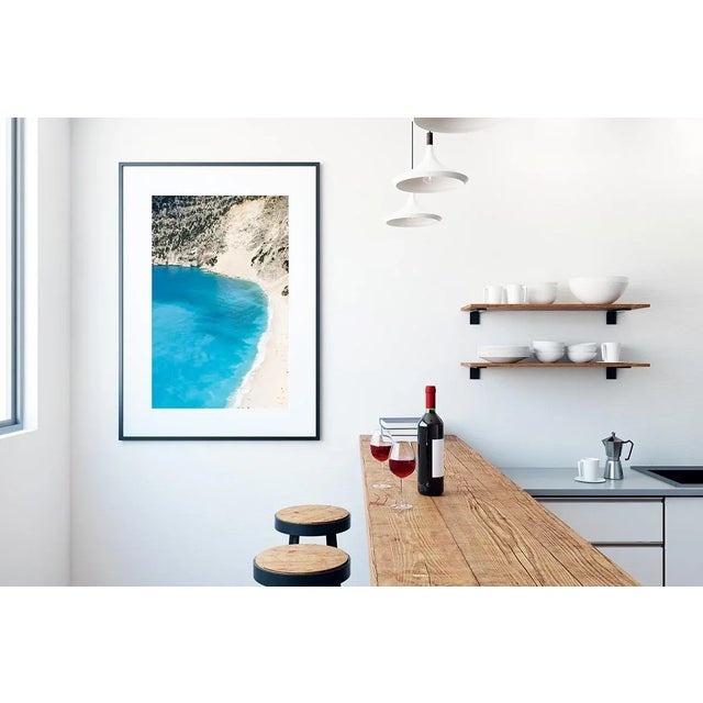 Turquoise Contemporary Mediterranean Coastal Art, Large 30 X 45" Photography Print, 'Myrtos Beach' Kefalonia Greece Art Print, Turquoise Artwork For Sale - Image 8 of 9