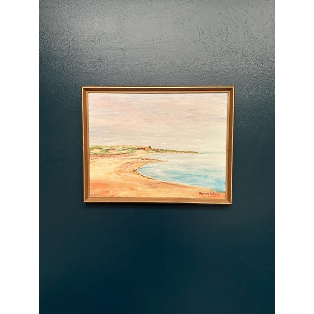 Original Vintage Swedish Oil on Canvas – “Coast” by Svan Öberg – Signed – Framed – 49 × 38 cm (19.3" × 15") An original...